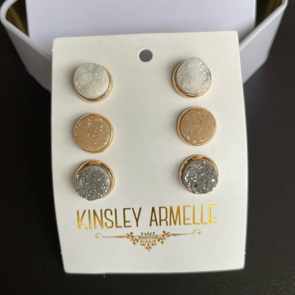 Kinsley Armelle Stone Collection Quartz Earring Set. - Picture 3 of 3